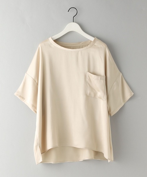 【e/rm】シルクサテンTEE_半袖