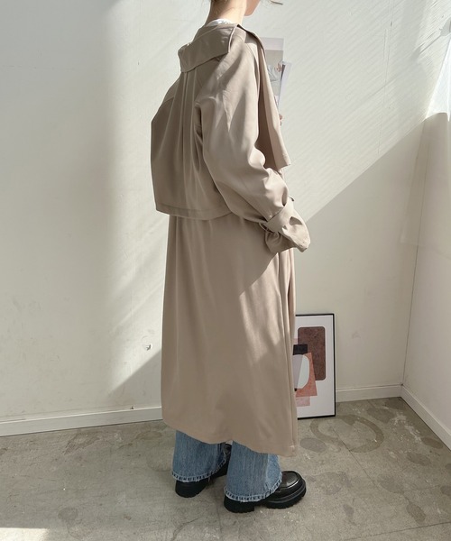 Futier land（フューティアランド）の「マルチwayトレンチコート（トレンチコート・レディース・グレイッシュベージュ/アイボリー/ネイビー・MEDIUM）」の4枚目の写真