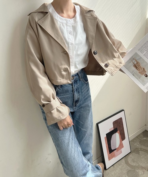 Futier land（フューティアランド）の「マルチwayトレンチコート（トレンチコート・レディース・グレイッシュベージュ/アイボリー/ネイビー・MEDIUM）」の8枚目の写真