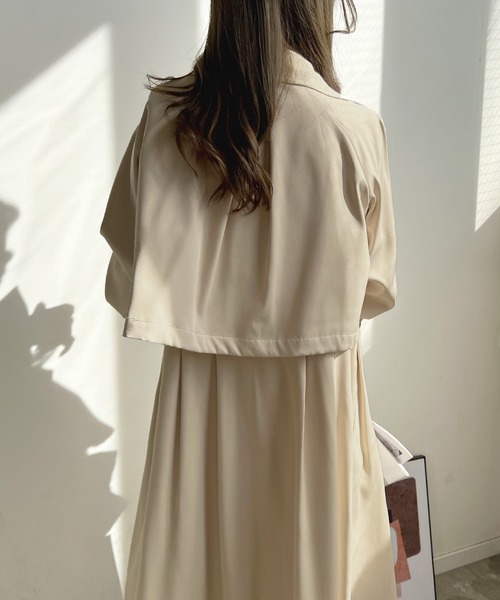 Futier land（フューティアランド）の「マルチwayトレンチコート（トレンチコート・レディース・グレイッシュベージュ/アイボリー/ネイビー・MEDIUM）」の13枚目の写真