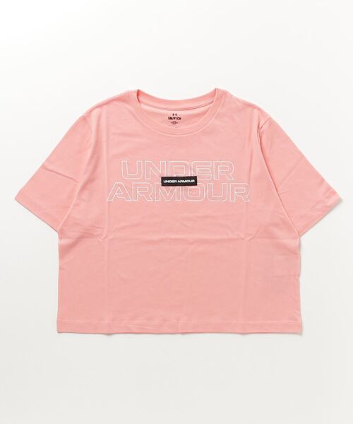 UNDER ARMOUR(アンダーアーマー)の「アンダーアーマー UAコットン ショートスリーブ Tシャツ 〈ワードマーク〉(Tシャツ/カットソー・レディース・ブラック/ピンク・XL/S/M/L)」の2枚目の写真