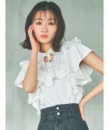 dazzlin | カットアウトフリルシャツトップス(シャツ/ブラウス)