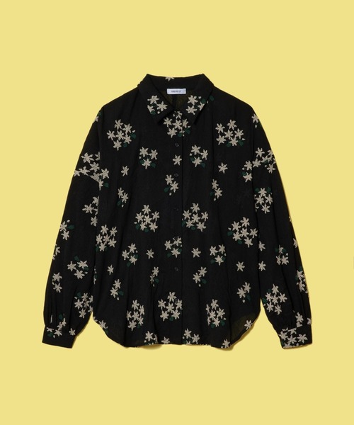 FOREVER 21(フォーエバー トゥエンティーワン)の「【FEMININE】刺繍シアーシャツ(シャツ/ブラウス・レディース・ピンク/ブラック/ホワイト・FREE)」の10枚目の写真