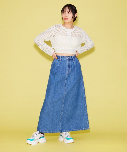 FOREVER 21（フォーエバー トゥエンティーワン）の「【VINTAGE】ショートメッシュカーディガン（カーディガン/ボレロ・レディース・ブラック/ホワイト・FREE）」の3枚目の写真