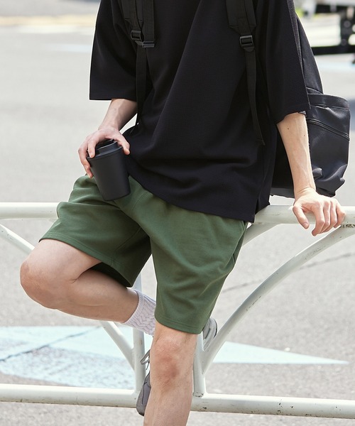 coca（coca）（コカ）の「メンズヘビーウェイト裏毛スウェットハーフパンツ（その他パンツ・メンズ・パープル/ネイビー/ブラック/カーキ/グレー/ターコイズブルー・M/L/XL）」の4枚目の写真