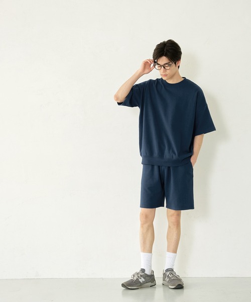 coca（coca）（コカ）の「メンズヘビーウェイト裏毛スウェットハーフパンツ（その他パンツ・メンズ・パープル/ネイビー/ブラック/カーキ/グレー/ターコイズブルー・M/L/XL）」の9枚目の写真