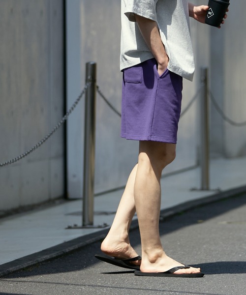 coca（coca）（コカ）の「メンズヘビーウェイト裏毛スウェットハーフパンツ（その他パンツ・メンズ・パープル/ネイビー/ブラック/カーキ/グレー/ターコイズブルー・M/L/XL）」の8枚目の写真