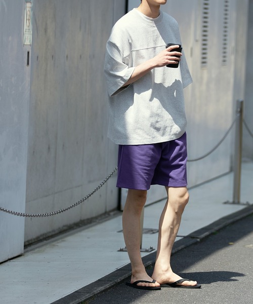 coca（coca）（コカ）の「メンズヘビーウェイト裏毛スウェットハーフパンツ（その他パンツ・メンズ・パープル/ネイビー/ブラック/カーキ/グレー/ターコイズブルー・M/L/XL）」の21枚目の写真