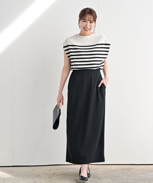 rps（アールピーエス）の「カットジョーゼットタイトスカート（スカート・レディース・ブラック/ブルーグリーン/グレイッシュベージュ・フリー）」の4枚目の写真