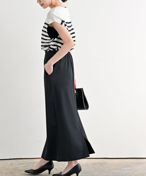 rps（アールピーエス）の「カットジョーゼットタイトスカート（スカート・レディース・ブラック/ブルーグリーン/グレイッシュベージュ・フリー）」の7枚目の写真