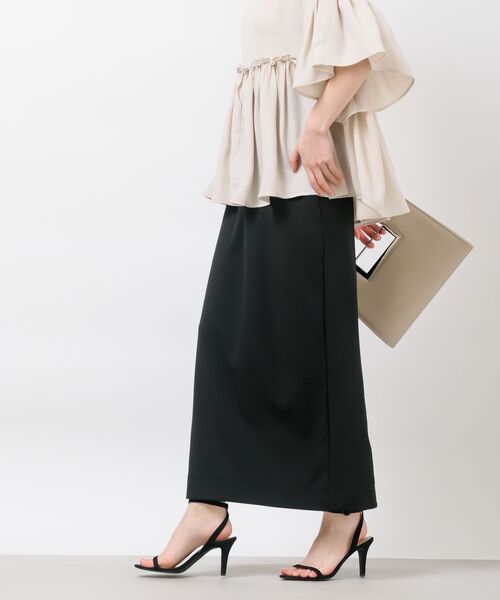 rps（アールピーエス）の「カットジョーゼットタイトスカート（スカート・レディース・ブラック/ブルーグリーン/グレイッシュベージュ・フリー）」の18枚目の写真