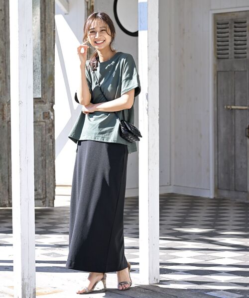 rps（アールピーエス）の「カットジョーゼットタイトスカート（スカート・レディース・ブラック/ブルーグリーン/グレイッシュベージュ・フリー）」の21枚目の写真