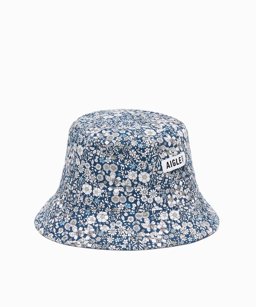 AIGLE（エーグル）の「リバティプリント バケットハット（ハット・レディース・ブルー/ホワイト/イエロー/レッド/ベージュ/チェリーレッド/ダークブルー・M/L/S）」の4枚目の写真