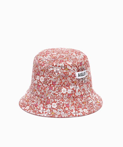 AIGLE（エーグル）の「リバティプリント バケットハット（ハット・レディース・ブルー/ホワイト/イエロー/レッド/ベージュ/チェリーレッド/ダークブルー・M/L/S）」の7枚目の写真