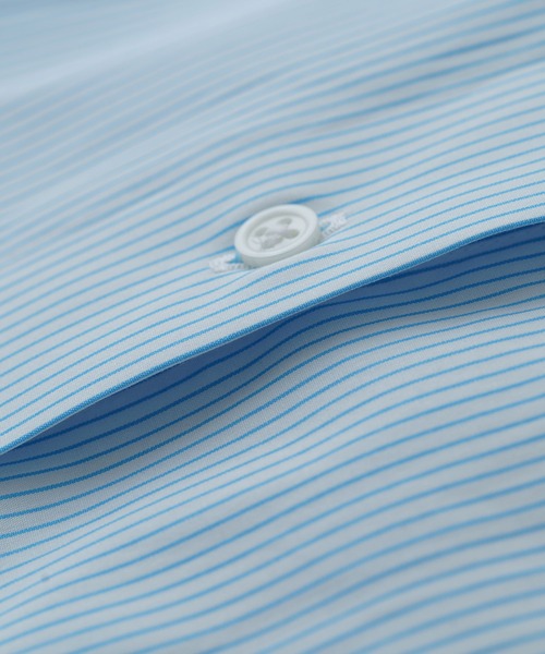 【セール】TESTA スマートドレスシャツ＜シアンストライプ＞（ビジネスシャツ）｜BRICK & SONS（ブリックアンドサンズ）