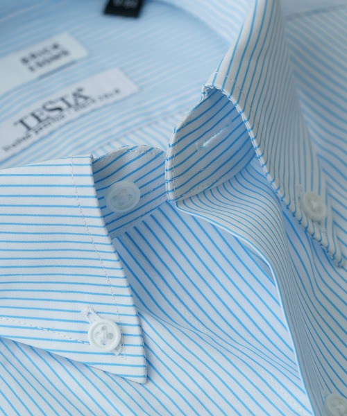 【セール】TESTA スマートドレスシャツ＜シアンストライプ＞（ビジネスシャツ）｜BRICK & SONS（ブリックアンドサンズ）