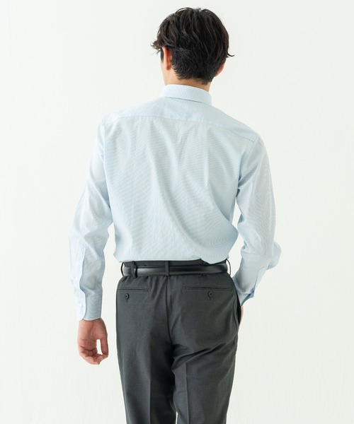 【セール】TESTA スマートドレスシャツ＜シアンストライプ＞（ビジネスシャツ）｜BRICK & SONS（ブリックアンドサンズ）