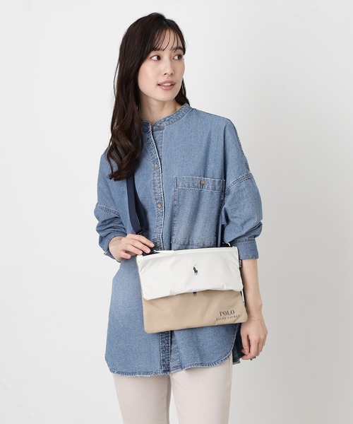POLO RALPH LAUREN(ポロ ラルフ ローレン)の「ショルダーバッグ 傘袋 ブロックマルチカラー(ショルダーバッグ・レディース・ベージュ/レッド/ネイビー/キャメル/ダークネイビー/ダークブルー・FREE)」の16枚目の写真