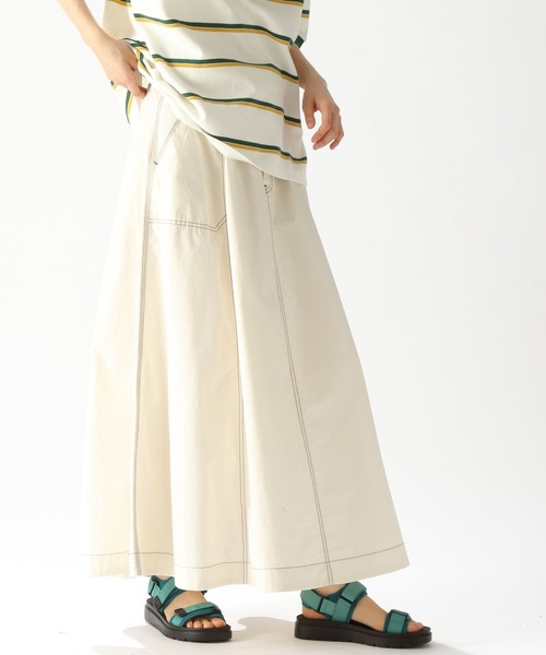 niko and...（ニコアンド）の「ベルトフレアアソートスカート（スカート・レディース・ライトブルー/グリーン/オレンジ/チャコール/カーキ/オフホワイト・MEDIUM/LARGE）」の2枚目の写真