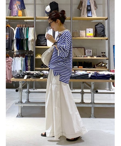 niko and...（ニコアンド）の「ベルトフレアアソートスカート（スカート・レディース・ライトブルー/グリーン/オレンジ/チャコール/カーキ/オフホワイト・MEDIUM/LARGE）」の15枚目の写真