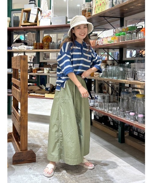 niko and...（ニコアンド）の「ベルトフレアアソートスカート（スカート・レディース・ライトブルー/グリーン/オレンジ/チャコール/カーキ/オフホワイト・MEDIUM/LARGE）」の18枚目の写真