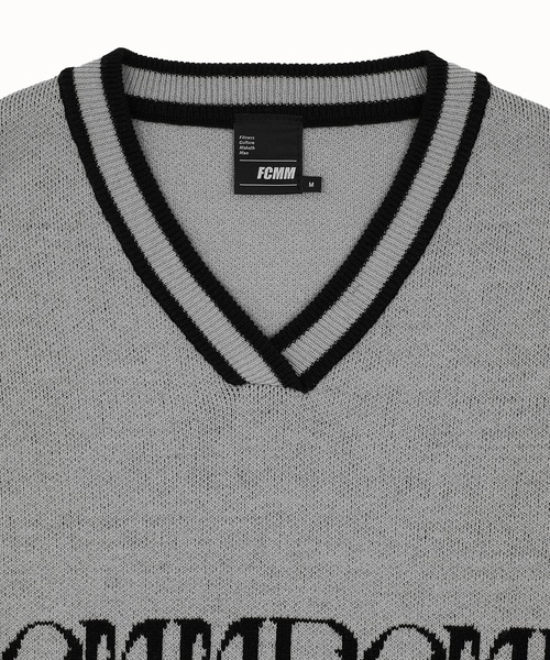FCMM(エフシーエムエム)の「【日本限定アイテム】SHADOW LOGO KNIT VEST/シャドウロゴニットベスト(ベスト・メンズ・グレー/ダークブルー/ブラック・MEDIUM/LARGE)」の11枚目の写真