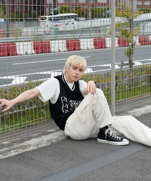 FCMM(エフシーエムエム)の「【日本限定アイテム】SHADOW LOGO KNIT VEST/シャドウロゴニットベスト(ベスト・メンズ・グレー/ダークブルー/ブラック・MEDIUM/LARGE)」の8枚目の写真