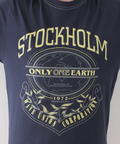 セール】【WAVE UNION / ウェーブユニオン】Stockholm Print T