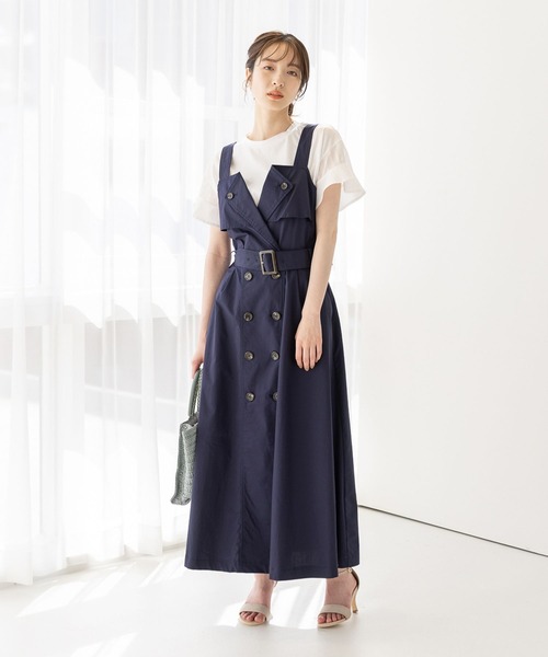 Andemiu（アンデミュウ）の「10thトレンチワンピース906620（ワンピース・レディース・ベージュ/カーキ/ネイビー・FREE）」の5枚目の写真