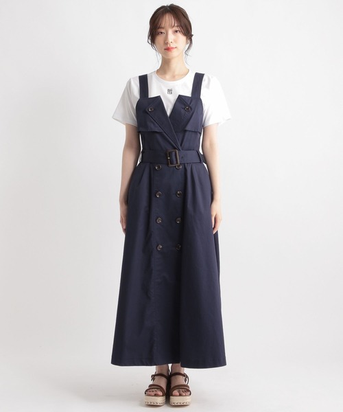 Andemiu（アンデミュウ）の「10thトレンチワンピース906620（ワンピース・レディース・ベージュ/カーキ/ネイビー・FREE）」の9枚目の写真