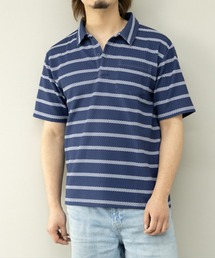 STYLEBLOCK（スタイルブロック）の「エンボスワッフルポロシャツ(ボーダー)（ポロシャツ）」