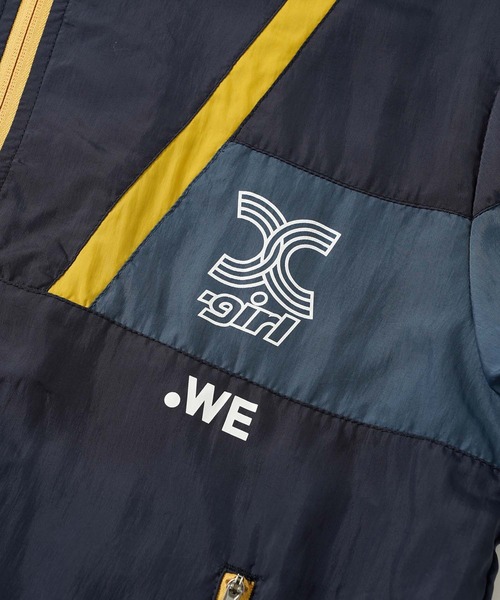 X-girl（エックスガール）の「WEリーグ|RETRO TRACK JKT/レトロトラックジャケット（スポーツグッズ・レディース・ネイビー/ブラック・XL/M/L/S）」の6枚目の写真