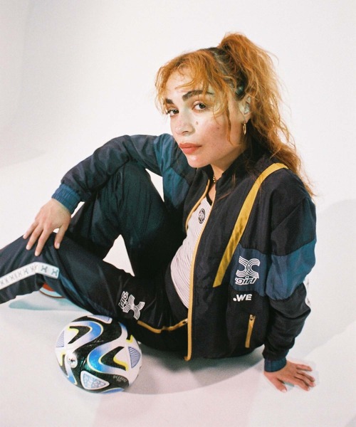 X-girl（エックスガール）の「WEリーグ|RETRO TRACK JKT/レトロトラックジャケット（スポーツグッズ・レディース・ネイビー/ブラック・XL/M/L/S）」の5枚目の写真