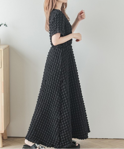 AMELY(エミリー)の「ジャガードワンピース(ワンピース・レディース・イエロー/オフホワイト/ブラック・C/F)」の9枚目の写真