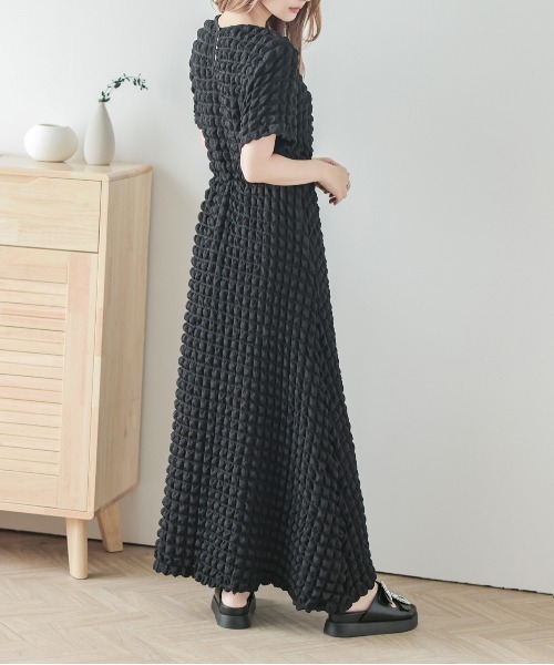 AMELY(エミリー)の「ジャガードワンピース(ワンピース・レディース・イエロー/オフホワイト/ブラック・C/F)」の5枚目の写真