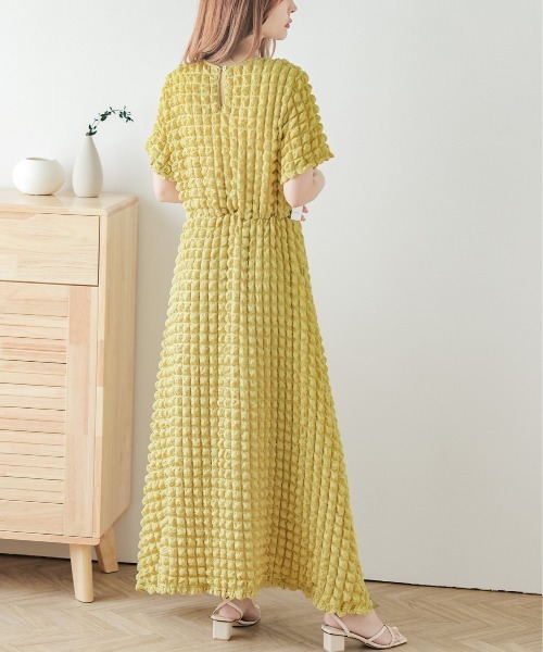 AMELY(エミリー)の「ジャガードワンピース(ワンピース・レディース・イエロー/オフホワイト/ブラック・C/F)」の18枚目の写真