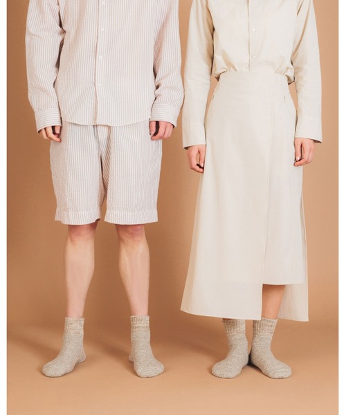 YUQRI(ユクリ)の「【YUQRI】comfy pile double rib(ソックス/靴下・メンズ・オレンジ/ホワイト系その他3/ブラック系その他3/グレー系その他2/グリーン系その他3/パープル系その他3/イエロー系その他3/オレンジ系その他2/サックスブルー系3/ホワイト/ブラック/ベージュ/グレー/サックスブルー/パープル/イエロー/グリーン/ブルー・S/M)」の8枚目の写真