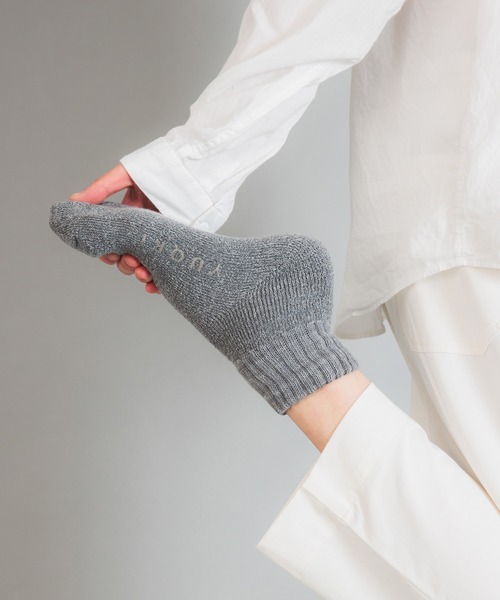 YUQRI(ユクリ)の「【YUQRI】comfy pile double rib(ソックス/靴下・メンズ・オレンジ/ホワイト系その他3/ブラック系その他3/グレー系その他2/グリーン系その他3/パープル系その他3/イエロー系その他3/オレンジ系その他2/サックスブルー系3/ホワイト/ブラック/ベージュ/グレー/サックスブルー/パープル/イエロー/グリーン/ブルー・S/M)」の6枚目の写真