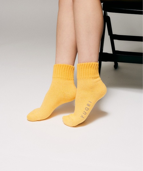 YUQRI(ユクリ)の「【YUQRI】comfy pile double rib(ソックス/靴下・メンズ・オレンジ/ホワイト系その他3/ブラック系その他3/グレー系その他2/グリーン系その他3/パープル系その他3/イエロー系その他3/オレンジ系その他2/サックスブルー系3/ホワイト/ブラック/ベージュ/グレー/サックスブルー/パープル/イエロー/グリーン/ブルー・S/M)」の15枚目の写真