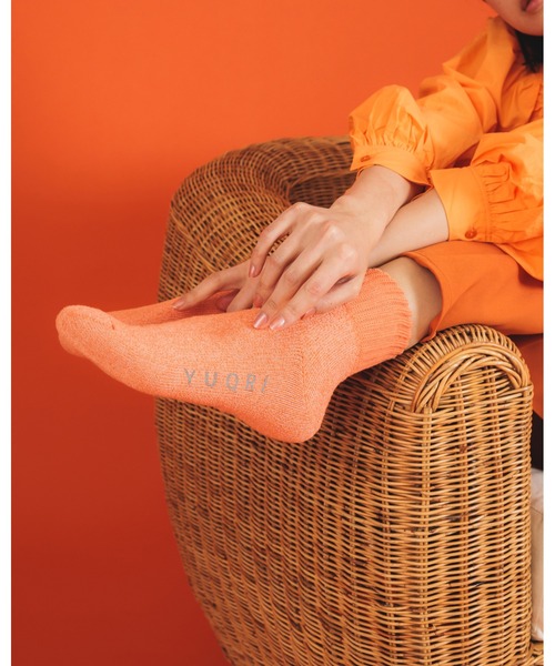 YUQRI(ユクリ)の「【YUQRI】comfy pile double rib(ソックス/靴下・メンズ・オレンジ/ホワイト系その他3/ブラック系その他3/グレー系その他2/グリーン系その他3/パープル系その他3/イエロー系その他3/オレンジ系その他2/サックスブルー系3/ホワイト/ブラック/ベージュ/グレー/サックスブルー/パープル/イエロー/グリーン/ブルー・S/M)」の17枚目の写真