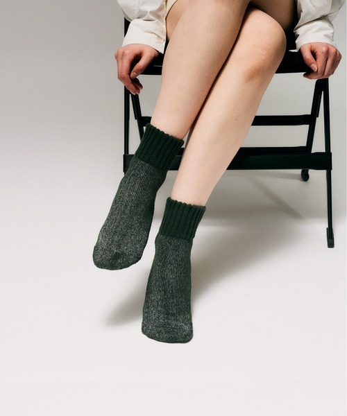 YUQRI(ユクリ)の「【YUQRI】comfy pile double rib(ソックス/靴下・メンズ・オレンジ/ホワイト系その他3/ブラック系その他3/グレー系その他2/グリーン系その他3/パープル系その他3/イエロー系その他3/オレンジ系その他2/サックスブルー系3/ホワイト/ブラック/ベージュ/グレー/サックスブルー/パープル/イエロー/グリーン/ブルー・S/M)」の9枚目の写真