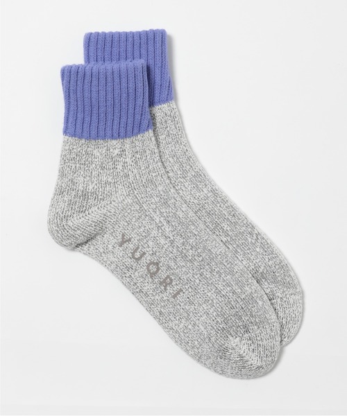 YUQRI(ユクリ)の「【YUQRI】comfy pile double rib(ソックス/靴下・メンズ・オレンジ/ホワイト系その他3/ブラック系その他3/グレー系その他2/グリーン系その他3/パープル系その他3/イエロー系その他3/オレンジ系その他2/サックスブルー系3/ホワイト/ブラック/ベージュ/グレー/サックスブルー/パープル/イエロー/グリーン/ブルー・S/M)」の14枚目の写真