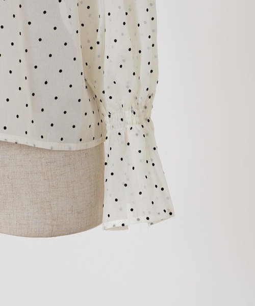 one after another NICE CLAUP（ワンアフターアナザーナイスクラップ）の「レースアップブラウス（シャツ/ブラウス・レディース・グレー/アイボリー/ピンク/ドット・FREE）」の19枚目の写真