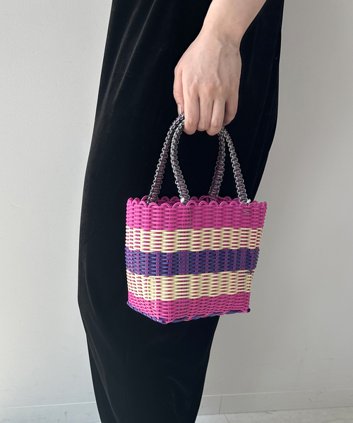 EDIT. FOR LULU（エディットフォールル）の「【SCONI/スコーニ】mini バスケットバッグ（かごバッグ・レディース・ベージュ/グリーン/ピンク・FREE）」の3枚目の写真