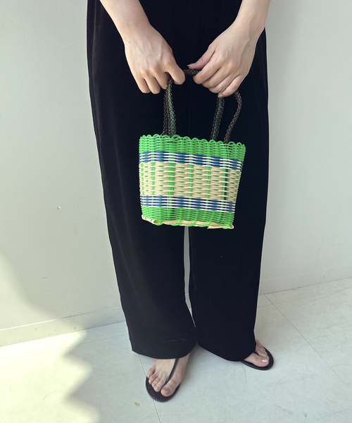 EDIT. FOR LULU（エディットフォールル）の「【SCONI/スコーニ】mini バスケットバッグ（かごバッグ・レディース・ベージュ/グリーン/ピンク・FREE）」の10枚目の写真