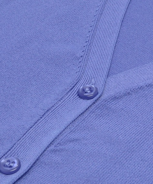 TOKYO SHIRTS（トウキョウシャツ）の「ベーシック Vネック 5分袖ニットカーディガン（カーディガン/ボレロ・レディース・ミント/ブルー/オレンジ/ネイビー・L/M）」の7枚目の写真