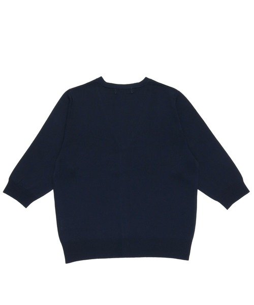 TOKYO SHIRTS（トウキョウシャツ）の「ベーシック Vネック 5分袖ニットカーディガン（カーディガン/ボレロ・レディース・ミント/ブルー/オレンジ/ネイビー・L/M）」の8枚目の写真