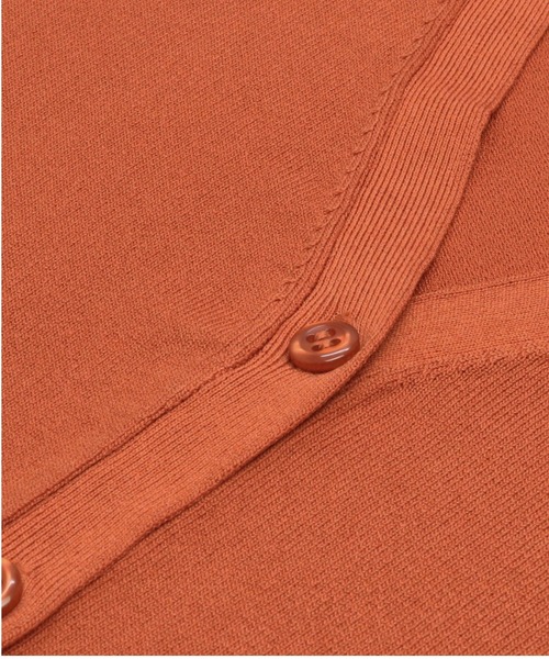 TOKYO SHIRTS（トウキョウシャツ）の「ベーシック Vネック 5分袖ニットカーディガン（カーディガン/ボレロ・レディース・ミント/ブルー/オレンジ/ネイビー・L/M）」の13枚目の写真