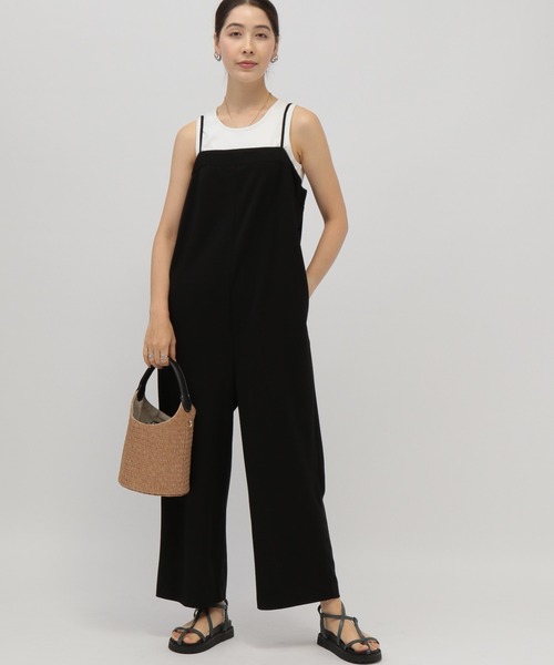 saloon（サルーン）の「SALOON(サルーン)/鹿の子編みオールインワン（サロペット/オーバーオール・レディース・ブラック/ネイビー/グリーン・FREE）」の16枚目の写真
