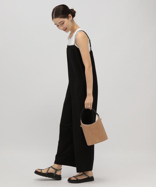 saloon（サルーン）の「SALOON(サルーン)/鹿の子編みオールインワン（サロペット/オーバーオール・レディース・ブラック/ネイビー/グリーン・FREE）」の22枚目の写真